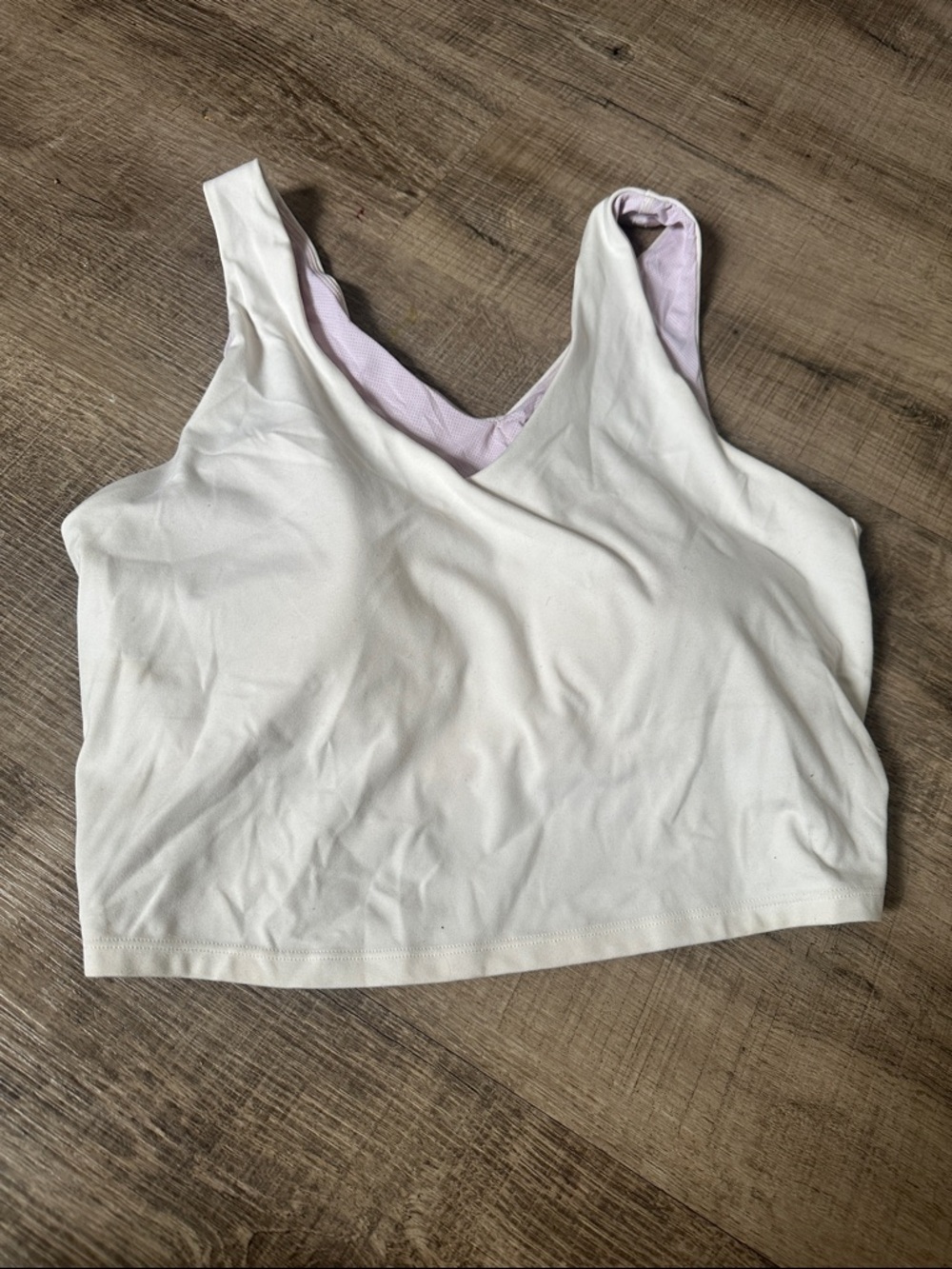 all in motion White Padded Bralette with Light Lilac Lining